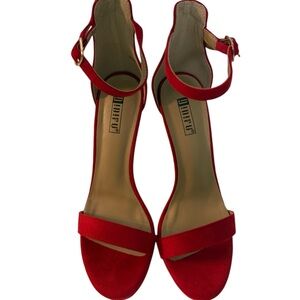 IDIFU Red Women's Heels